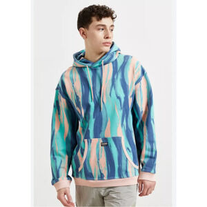 Mens Adidas Originals FBLA RYV Marbled Paint Pastel AOP Hoodie Sweatshirt Sz XL